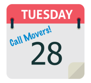 Schedule your move: Keep a central calendar