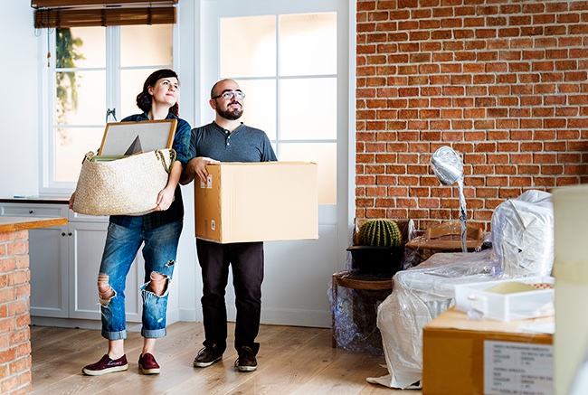 Couple moving into new house Free Moving Estimate - All State Movers