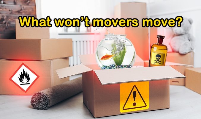 What won't moving companies move?